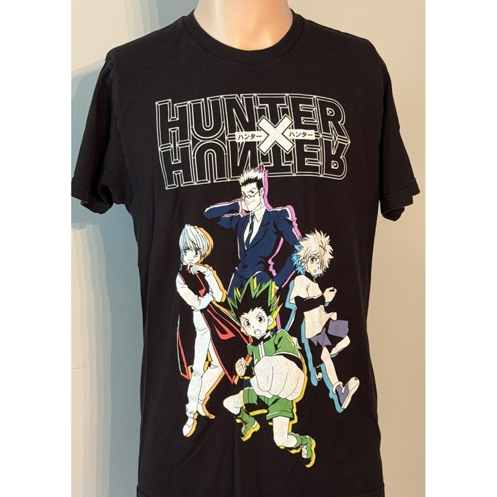 Hunter X Hunter Anime Manga T-Shirt Men's Medium Short Sleeve Graphic Black